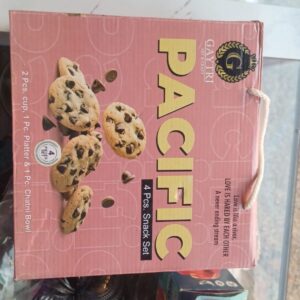 PACIFIC 4 Pcs Snack Set (2 Cups + Platter + Chatni Bowl)