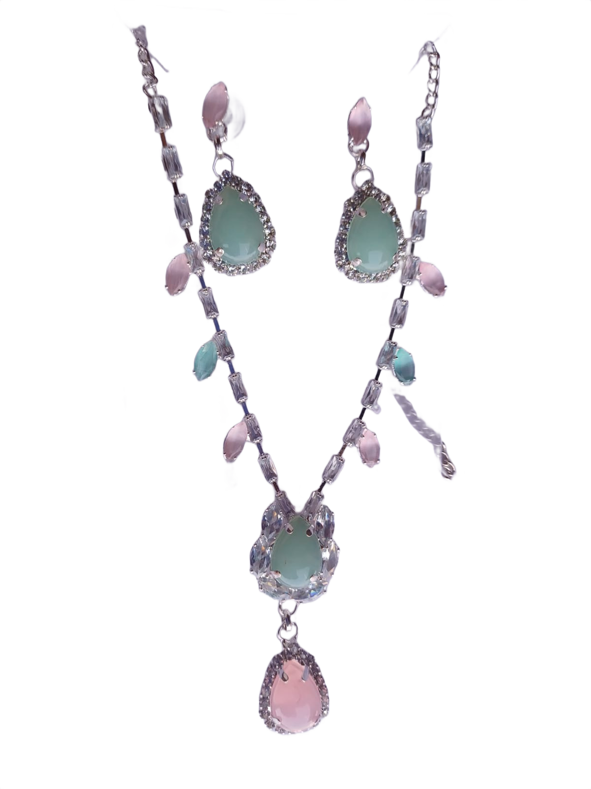 Pastel Crystal Necklace Set