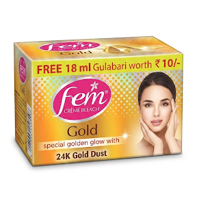 Fem Gold Crème Bleach Kit (24K Gold Dust + Free Gulabari Offer)