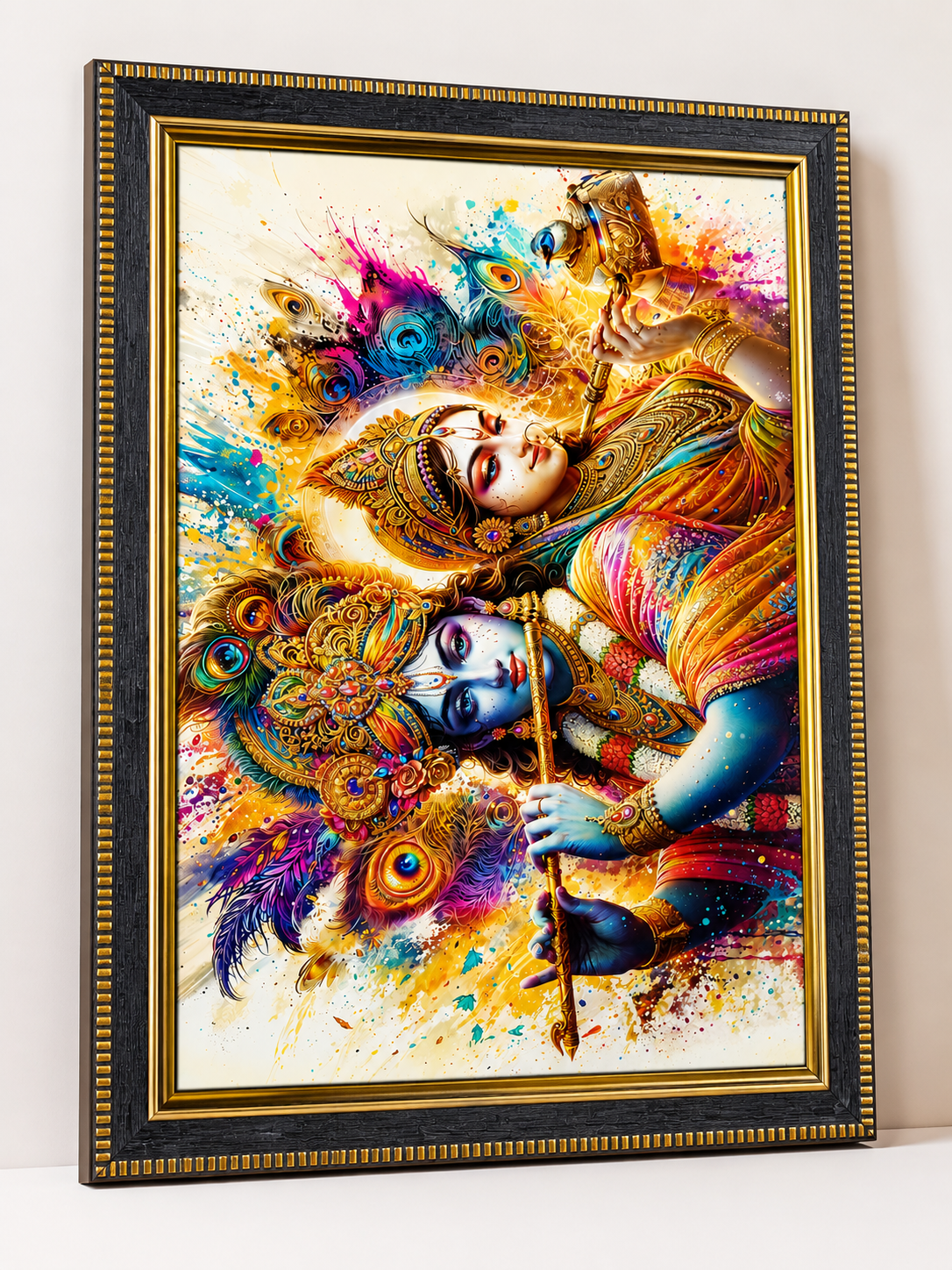 Radha Krishna Divine Love Art Frame