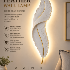 Elegant Feather LED Wall Lamp