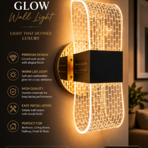 Modern Crystal Glow Wall Light