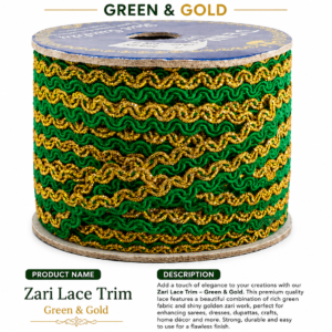Zari Lace Trim (Green & Gold)