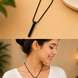 Black Beaded Minimal Chain