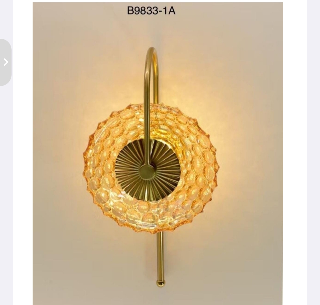 Golden Halo Crystal Wall Lamp - Image 3