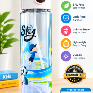Water Bottle with Straw